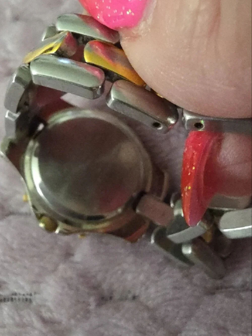 Anne Klein Two-Tone Silver and Gold Bracelet Watch Vintage Needs Battery